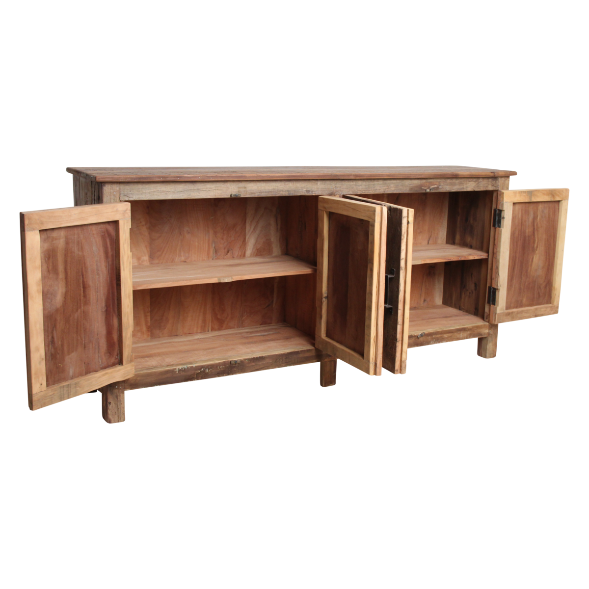 Recycled Wood Sideboard – Farmwood 4-Door Rustic Storage