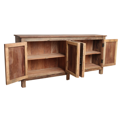 Recycled Wood Sideboard – Farmwood 4-Door Rustic Storage