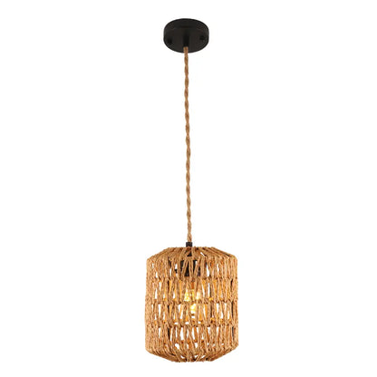 Rattan Pendant Light – Mid-Century Modern for Kitchen & Dining