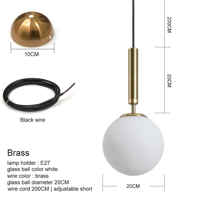 Nordic Serenity Pendant Lamp | Metal & Glass