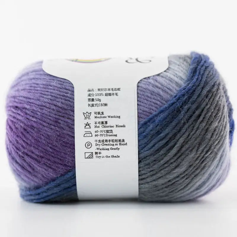 Rainbow Wool Yarn – Soft & Colorful for Knitting & Crochet