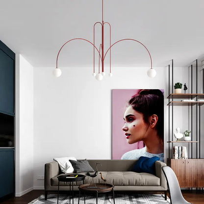 Geometric Glass Ball Chandelier - Modern Dining & Living Room