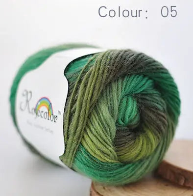 Rainbow Wool Yarn – Soft & Colorful for Knitting & Crochet