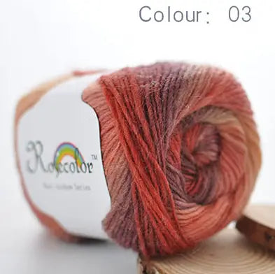 Rainbow Wool Yarn – Soft & Colorful for Knitting & Crochet