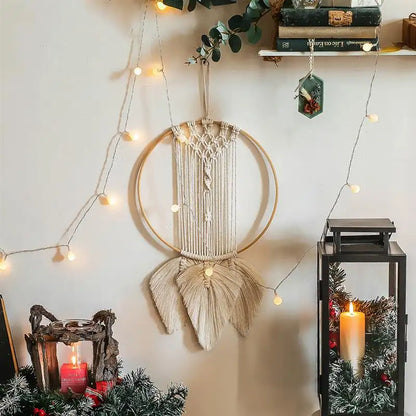 Wooden Macrame Hoop - DIY Floral Wreath & Dreamcatcher