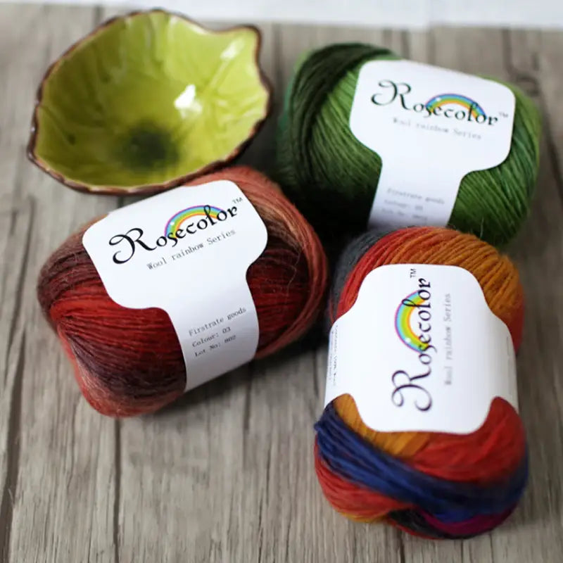 Rainbow Wool Yarn – Soft & Colorful for Knitting & Crochet
