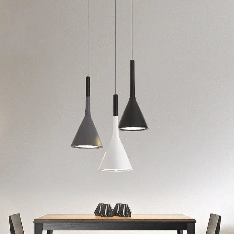 Modern Funnel Pendant Lights | Full Metal