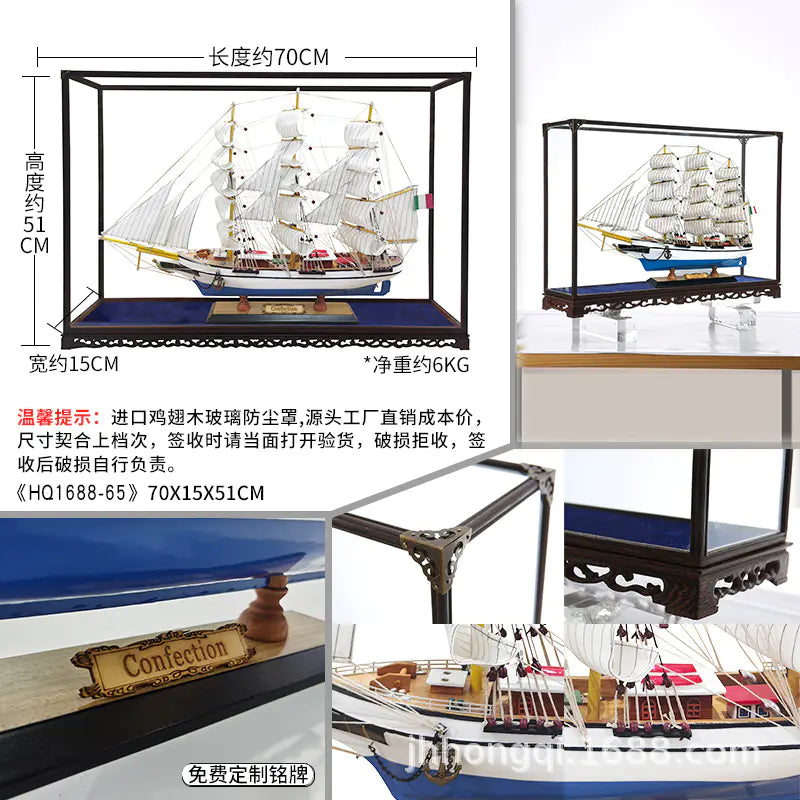 Sailing Ship Model - Real Wood Craft for Home Decor