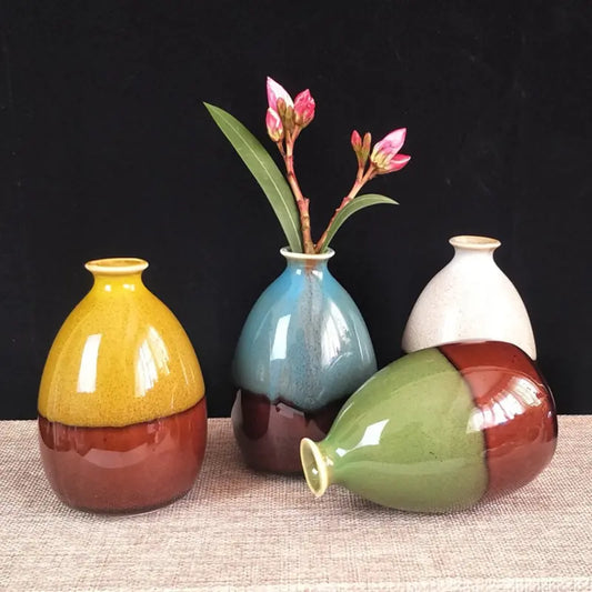 Runned Glaze Vase Set | Ceramic