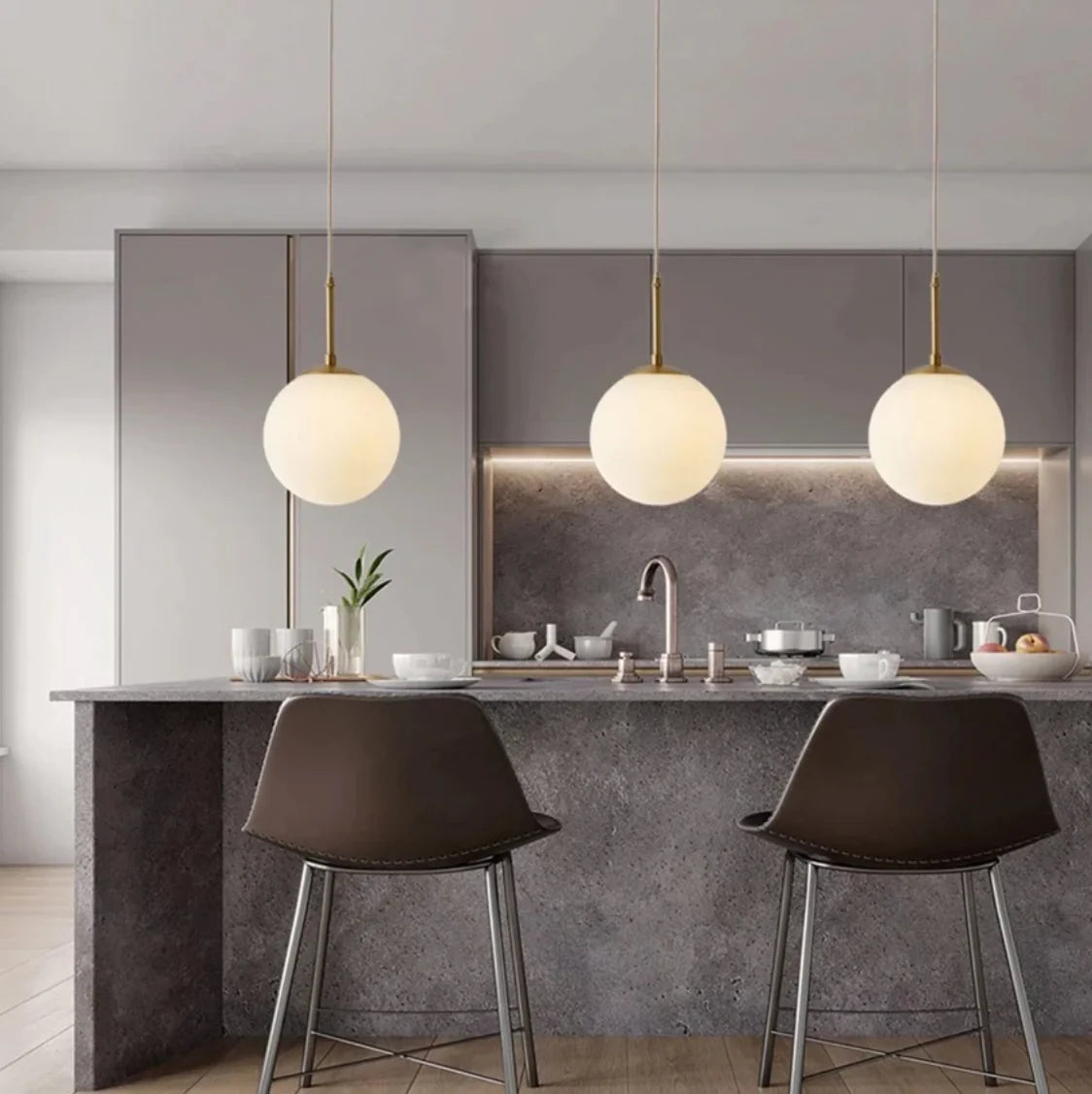 Nordic Serenity Pendant Lamp | Metal & Glass