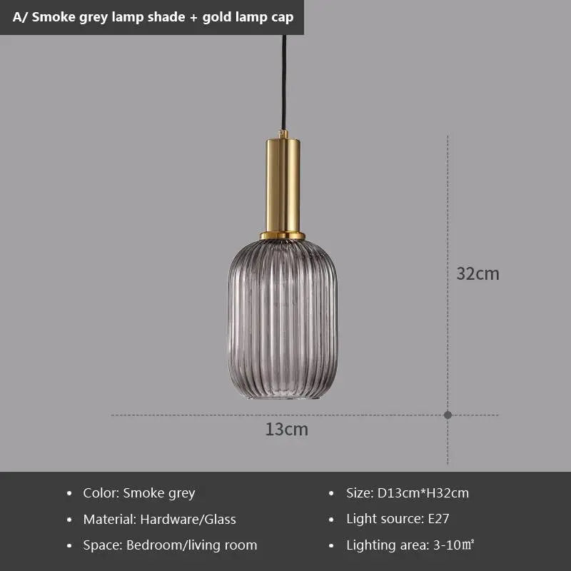 Glas Pendelleuchten E27 Rauchgrau für Küche Restaurant Esstisch Wohnzimmer Bar Front Home Decor Hängeleuchten