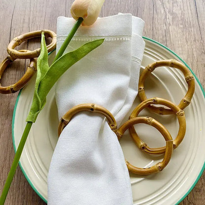 Bamboo Napkin Rings - Rustic Natural Table Decor | sitezone test 02