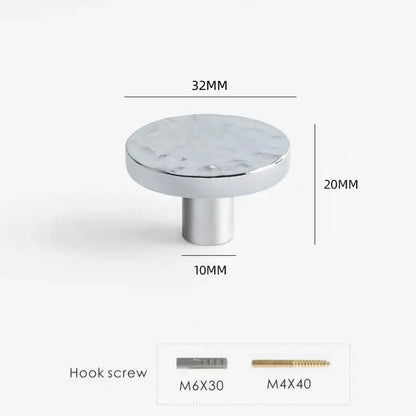 Brass Cabinet Knobs - Hand-Hammered Texture, Modern Design | sitezone test 02