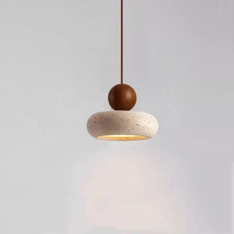 Modern Yellow Travertine Led Pendant Light For Restaurant Or Bedroom