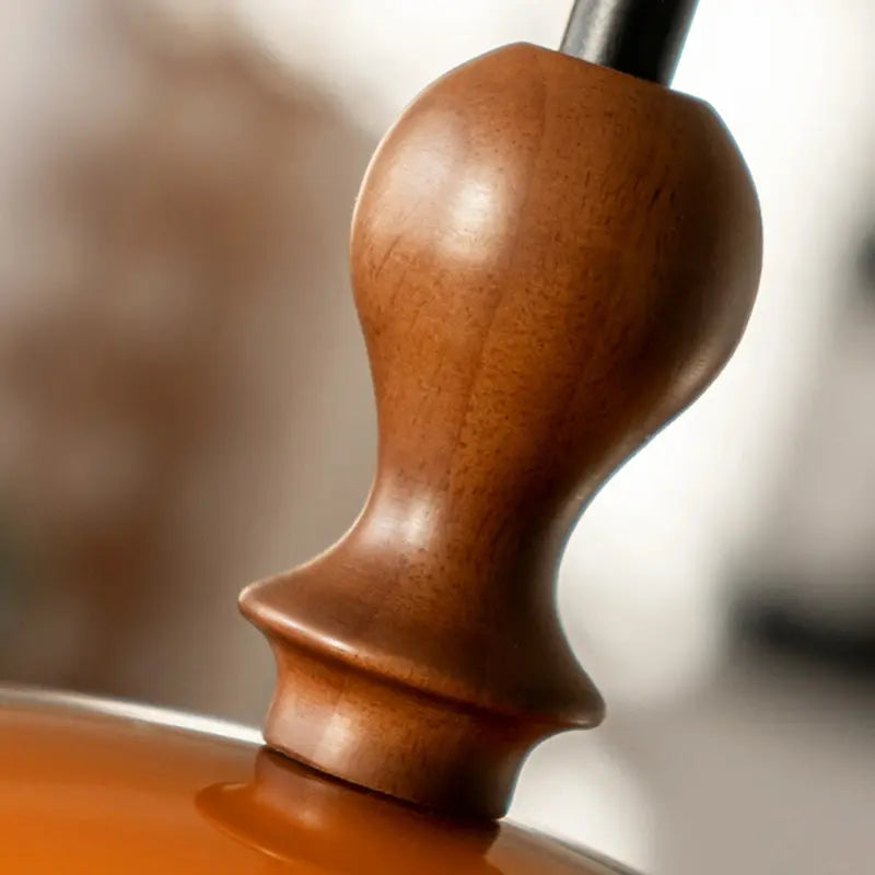 Brown Acrylic Pendant Light - Adjustable Height, Wood Finish