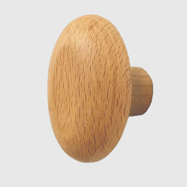 Scandinavian Wood Coat Hook – Pebble Design, Wall Mount