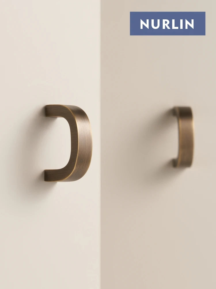 Solid Brass Cabinet Pulls – Modern Bent Design | sitezone test 02