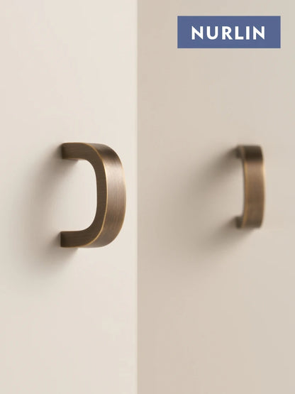 Solid Brass Cabinet Pulls – Modern Bent Design | sitezone test 02
