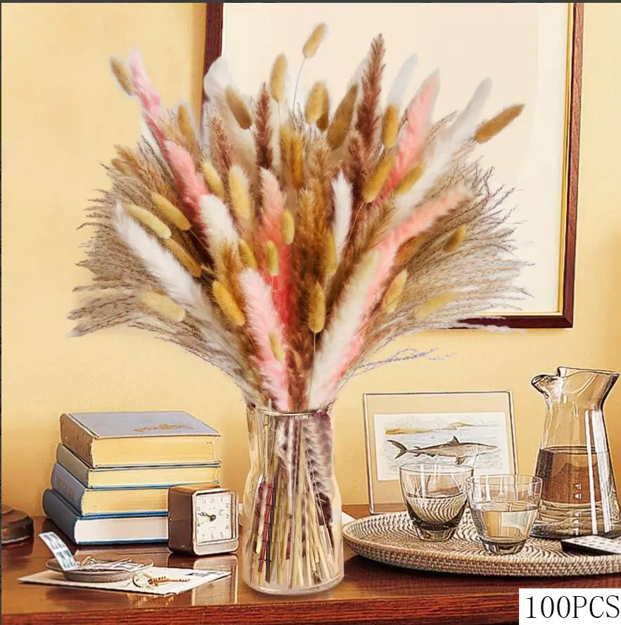 Dried Pampas Grass Bouquet - Autumn Rustic Home Decor