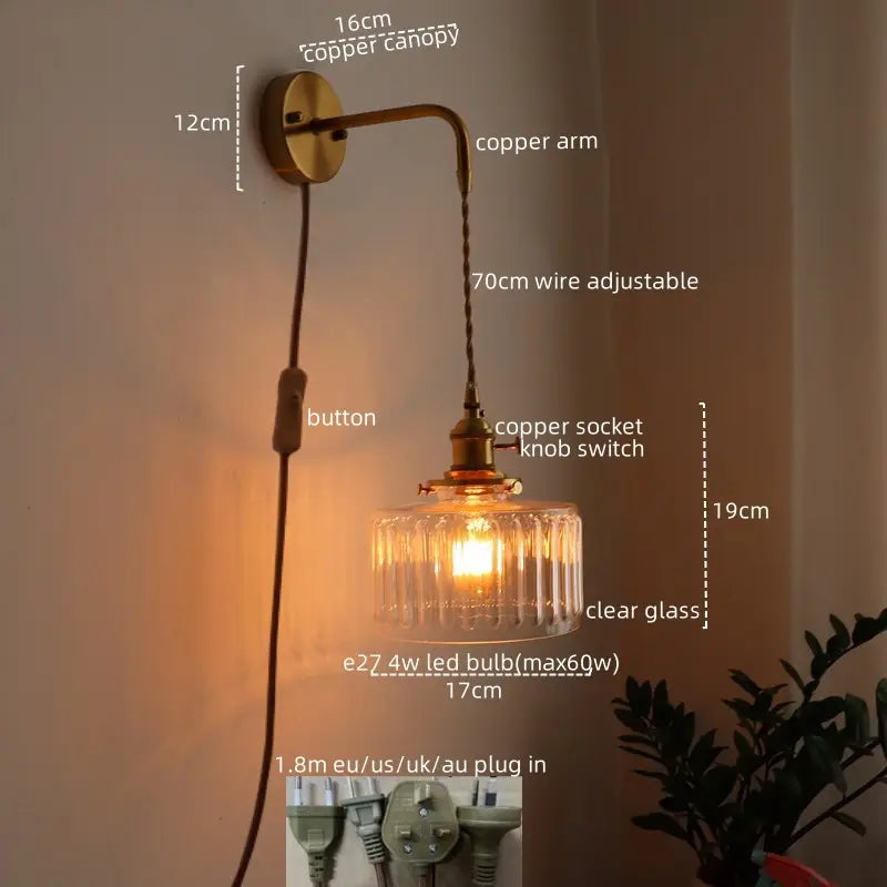 Vintage Green Glass Wall Sconce – Pull Chain Switch | sitezone test 02