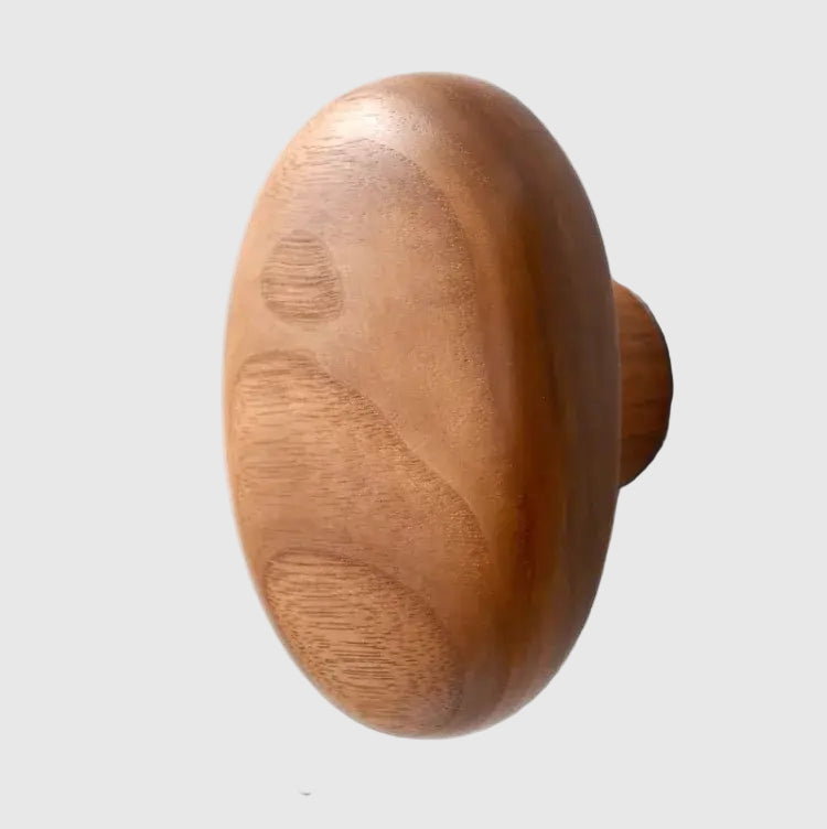 Scandinavian Wood Coat Hook – Pebble Design, Wall Mount