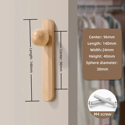 Walnut Cabinet Knobs – Minimalist Round Drawer Pulls