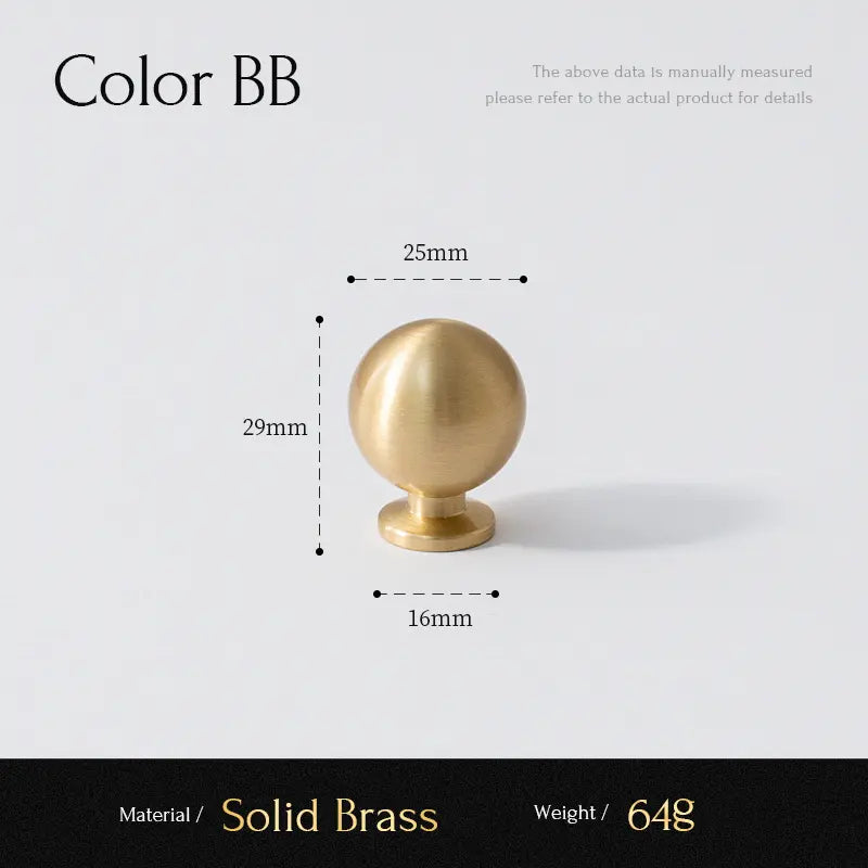 Brass Round Knob - Modern Gold Drawer Pull | sitezone test 02