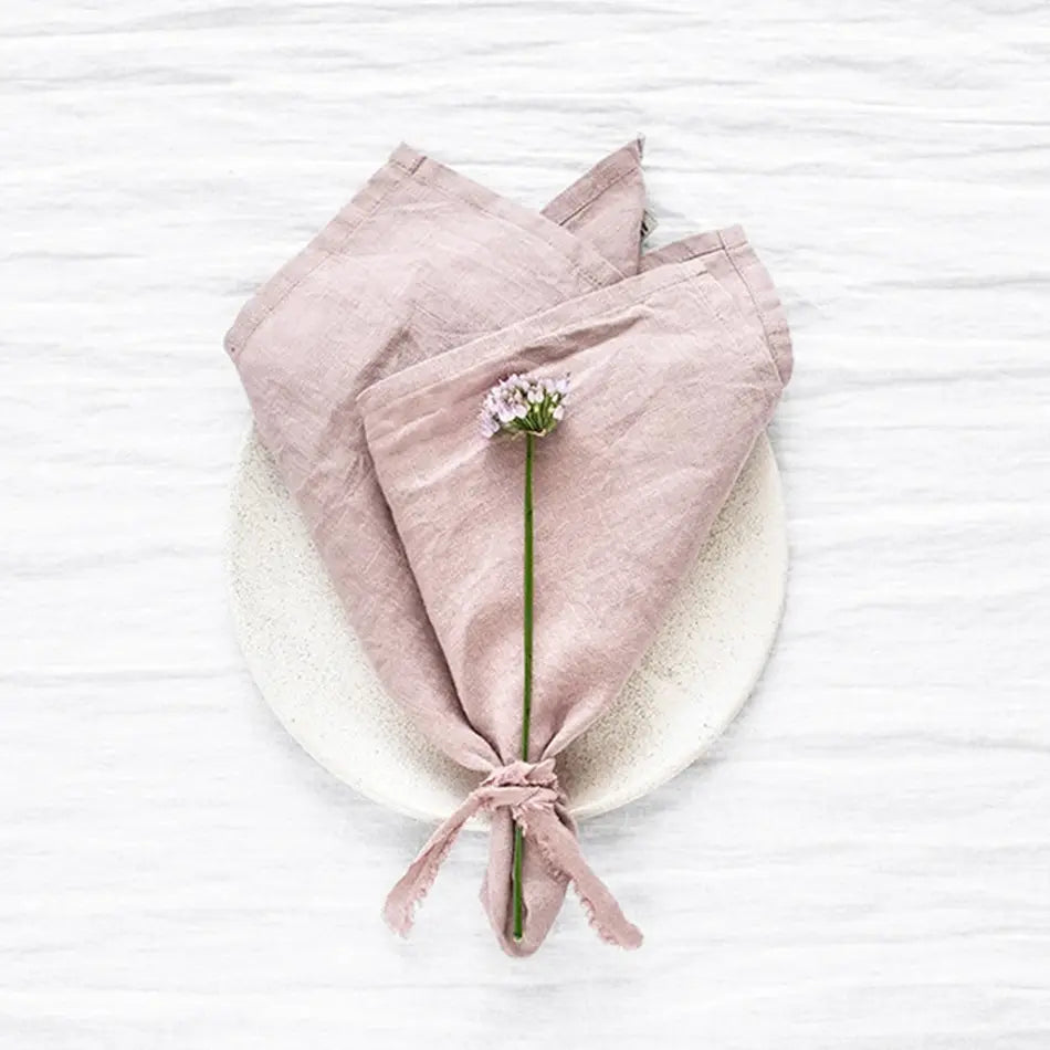 Linen Napkins Set - 40x40cm, Soft & Reusable | sitezone test 02
