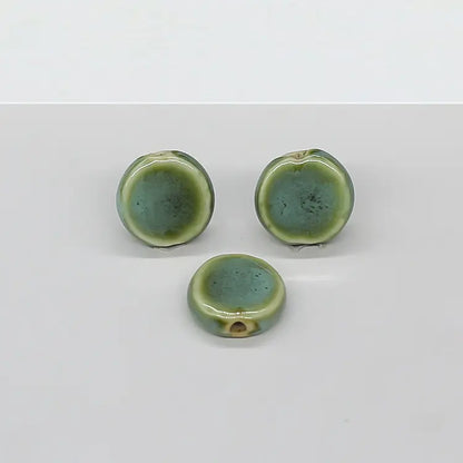 Ceramic Spacer Beads - 15x7mm Round Porcelain for Jewelry