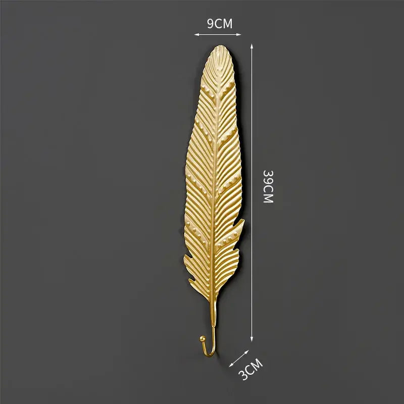 Gold Leaf Wall Hooks – Decorative & Functional Storage | sitezone test 02