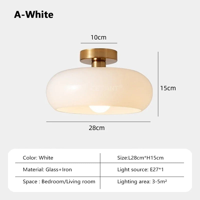 Orange Bauhaus Pendant Light | Glass & Steel