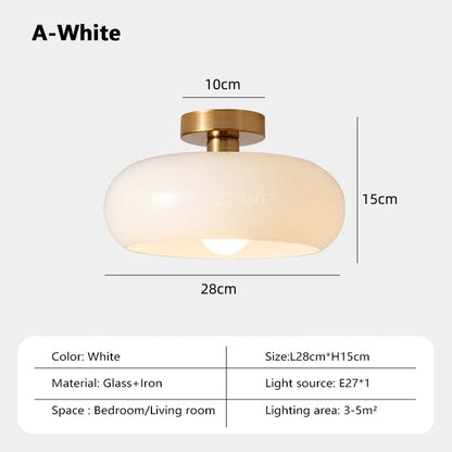 Orange Bauhaus Pendant Light | Glass & Steel