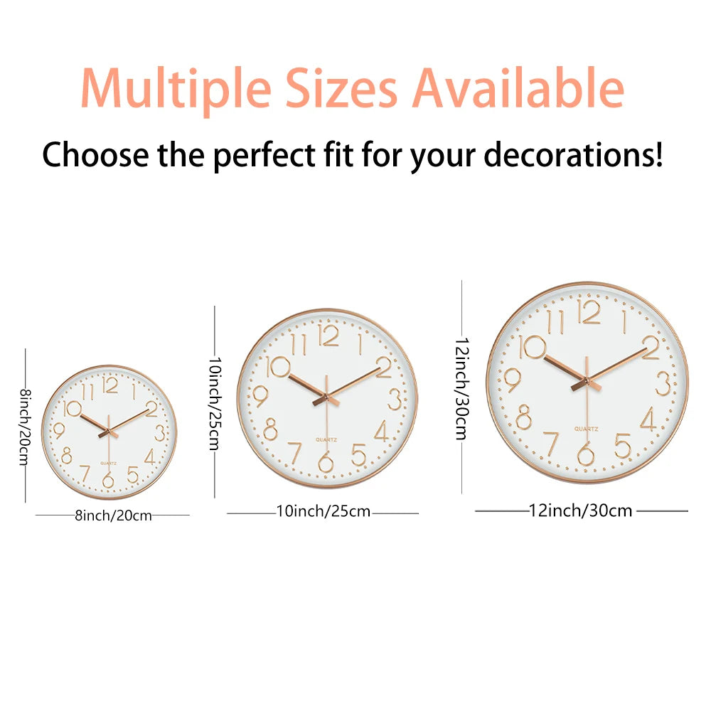 Minimalist Quartz Wall Clock – Silent, Modern Design
