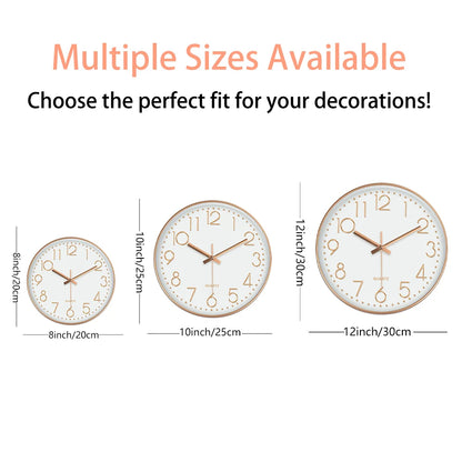 Minimalist Quartz Wall Clock – Silent, Modern Design