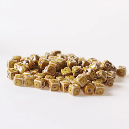 Square Ceramic Spacer Beads - Jewelry Making | sitezone test 02