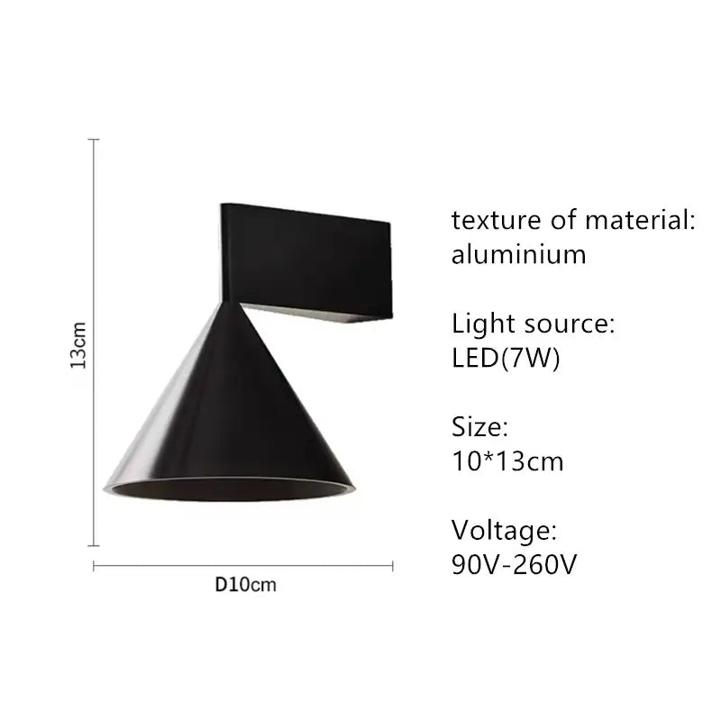 Minimalist Bedside Wall Lamp – Geometric Design for Bedroom