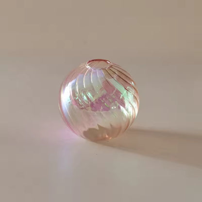 Iridescent Glass Vase - Modern Ball Vase Home Decor