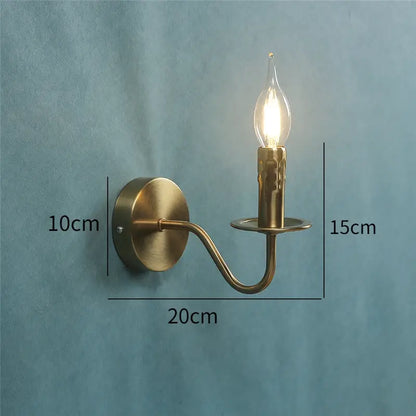 Nordic Candle Wall Sconce - Retro Bedside Reading Lamp | sitezone test 02