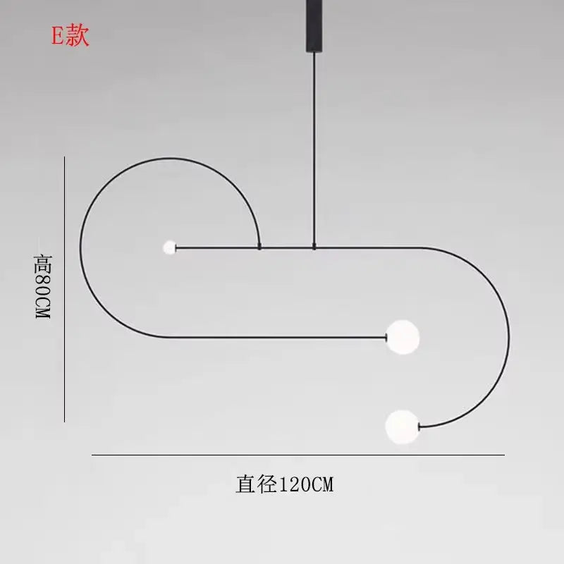 Geometric Glass Ball Chandelier - Modern Dining & Living Room