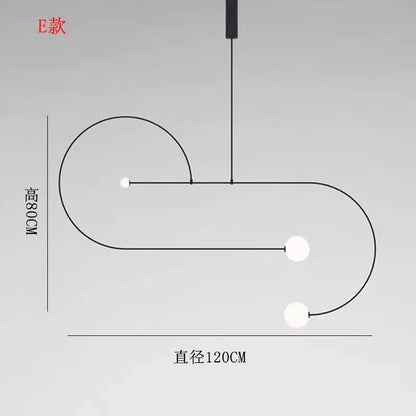 Geometric Glass Ball Chandelier - Modern Dining & Living Room