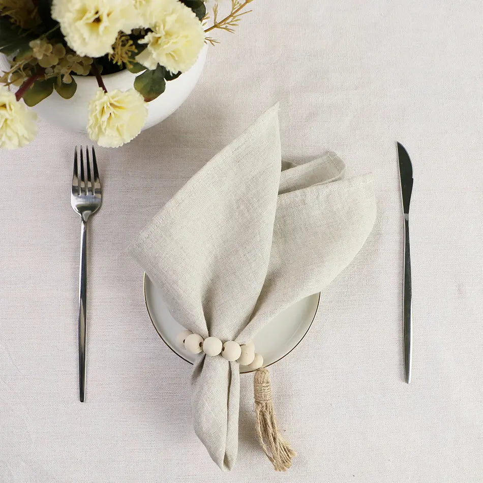 Linen Napkins Set - 40x40cm, Soft & Reusable | sitezone test 02