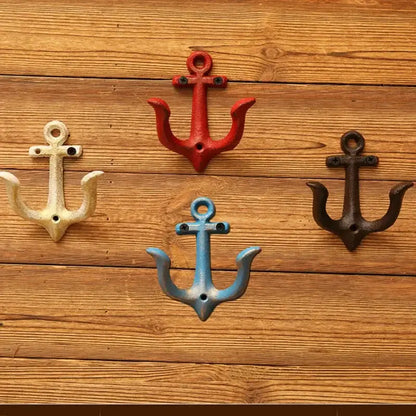 Anchor Wall Hook Rack - Rustic Cast Iron for Entryway | sitezone test 02