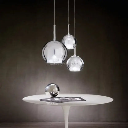 Italian Bubble Glass Pendant Light – Luxury LED for Dining