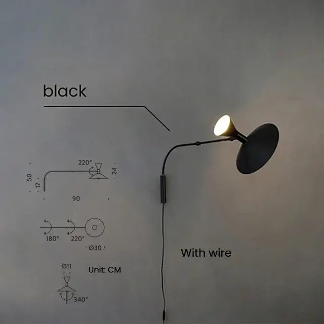 Nordic Wall Sconce - Adjustable Arm, Modern Bedroom Lighting