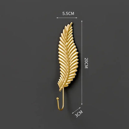 Gold Leaf Wall Hooks – Decorative & Functional Storage | sitezone test 02