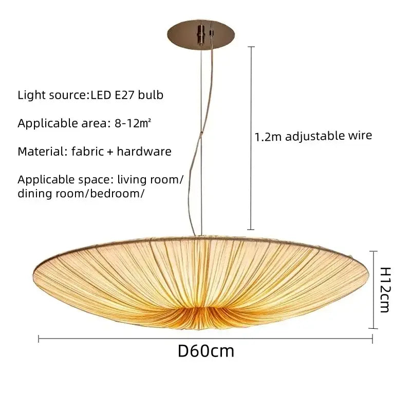Nordic Cloth Pendant Light - Lotus Leaf Design | sitezone test 02