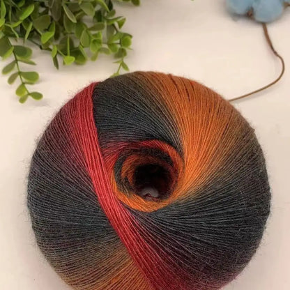 Rainbow Gradient Yarn - 200g/1600m for Crochet