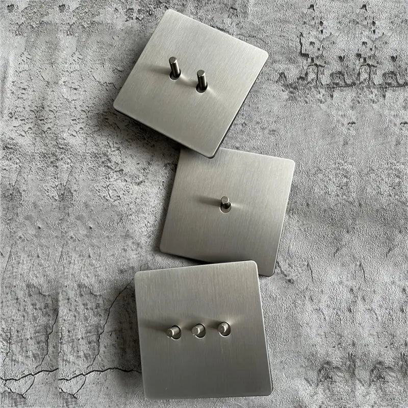 Matte Stainless Steel Wall Switch - USB & EU Outlet | sitezone test 02