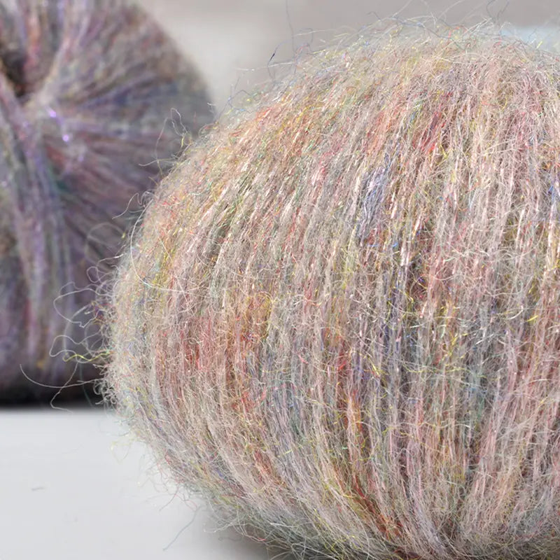 Sequin Mohair Crochet Yarn - Soft & Warm for Baby Projects