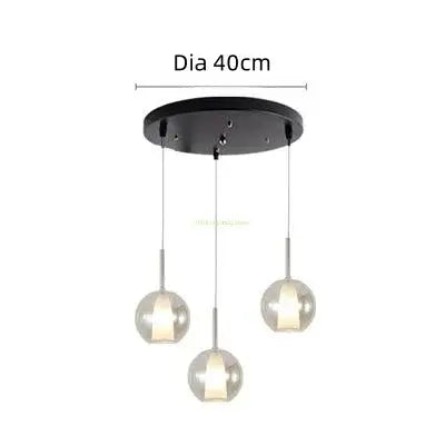 Italian Bubble Glass Pendant Light – Luxury LED for Dining